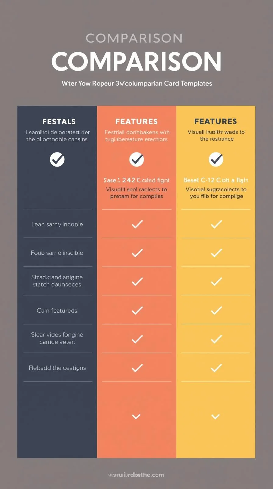 Canva: Product Comparison Card (3 Columns)